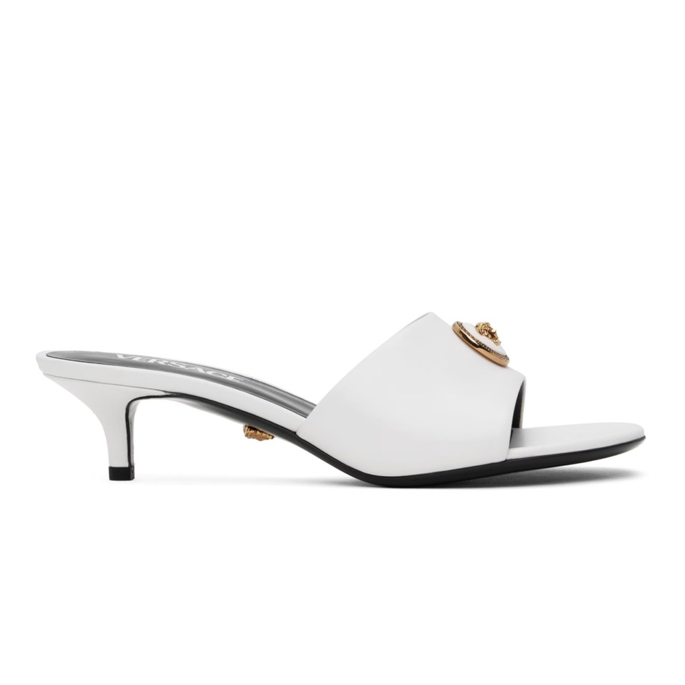 Versace White and Gold Mules